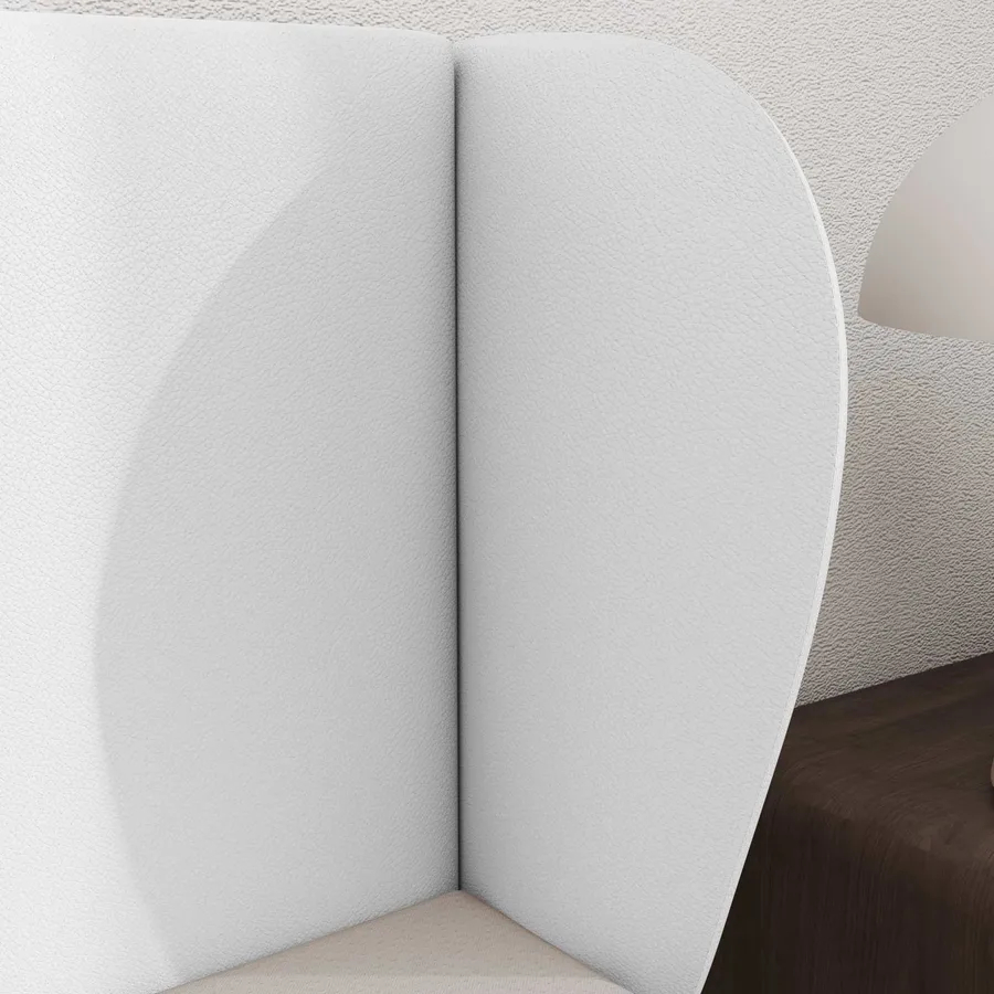 Oreille de tête de lit Blanc 40 x 23 x 6 cm PVC - 4