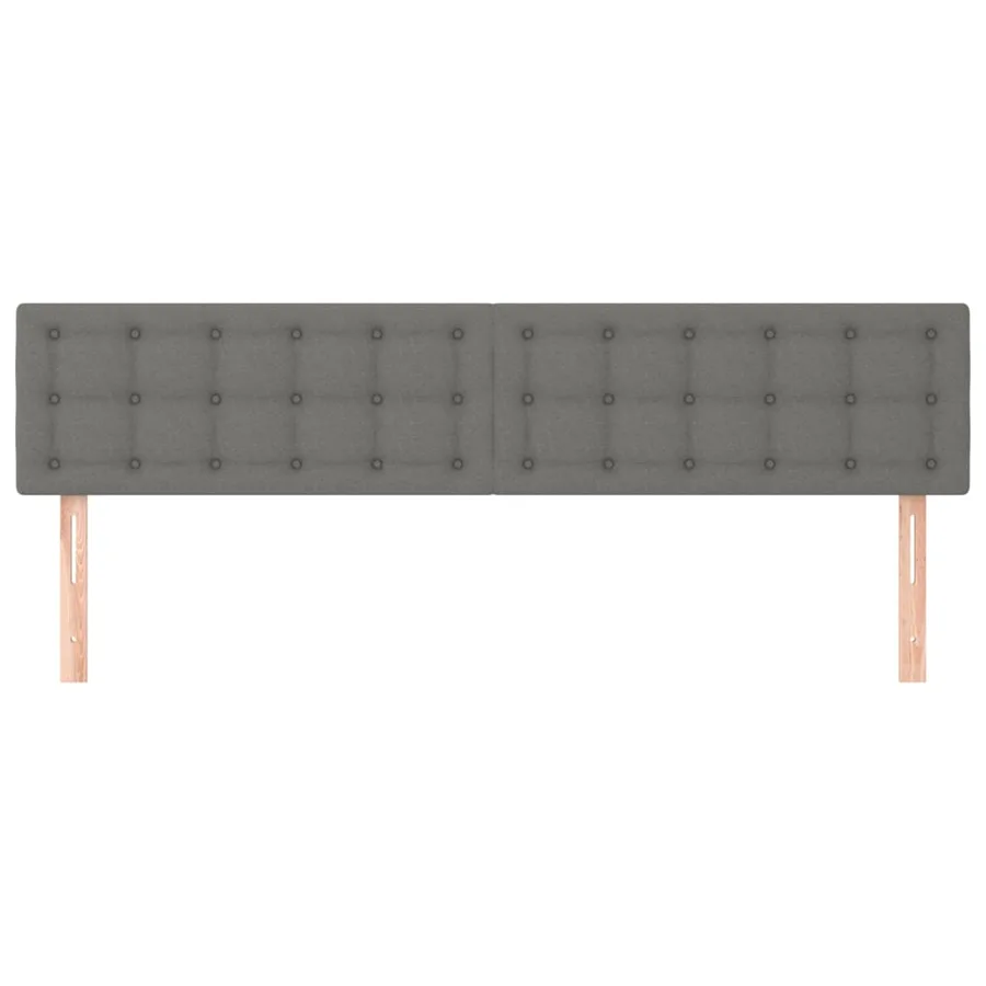 Têtes de lit Gris foncé 160x5x78/88 cm Tissu - 3