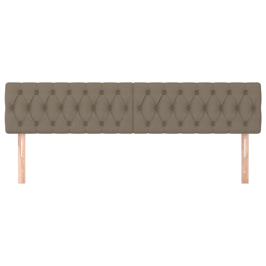 Têtes de lit Taupe 200x7x78/88 cm Tissu - 3