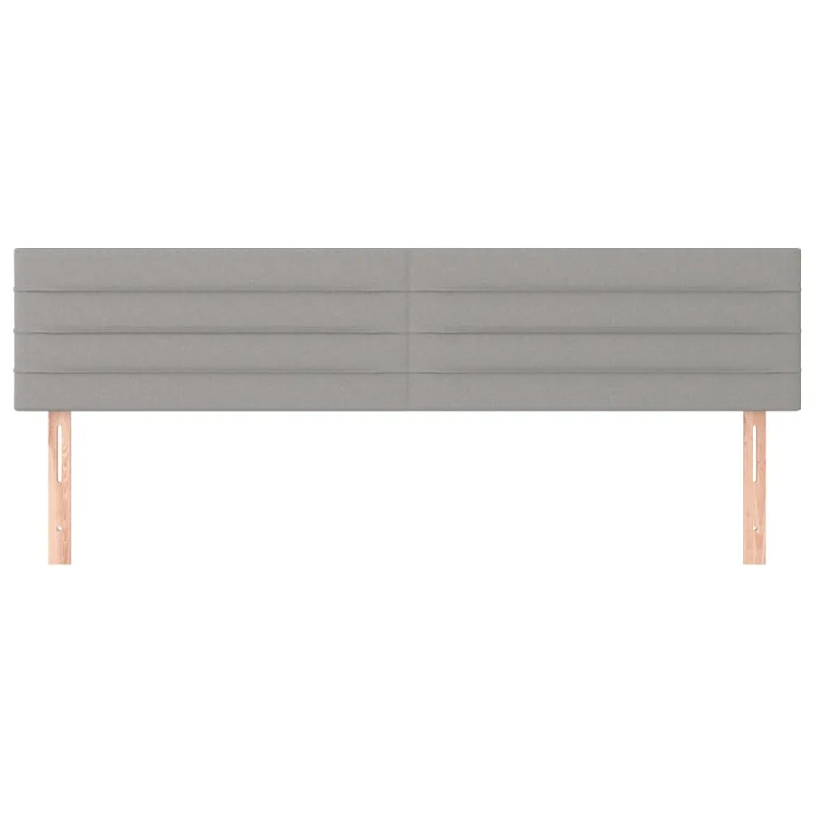 Têtes de lit Gris clair 160x5x78/88 cm Tissu - 3