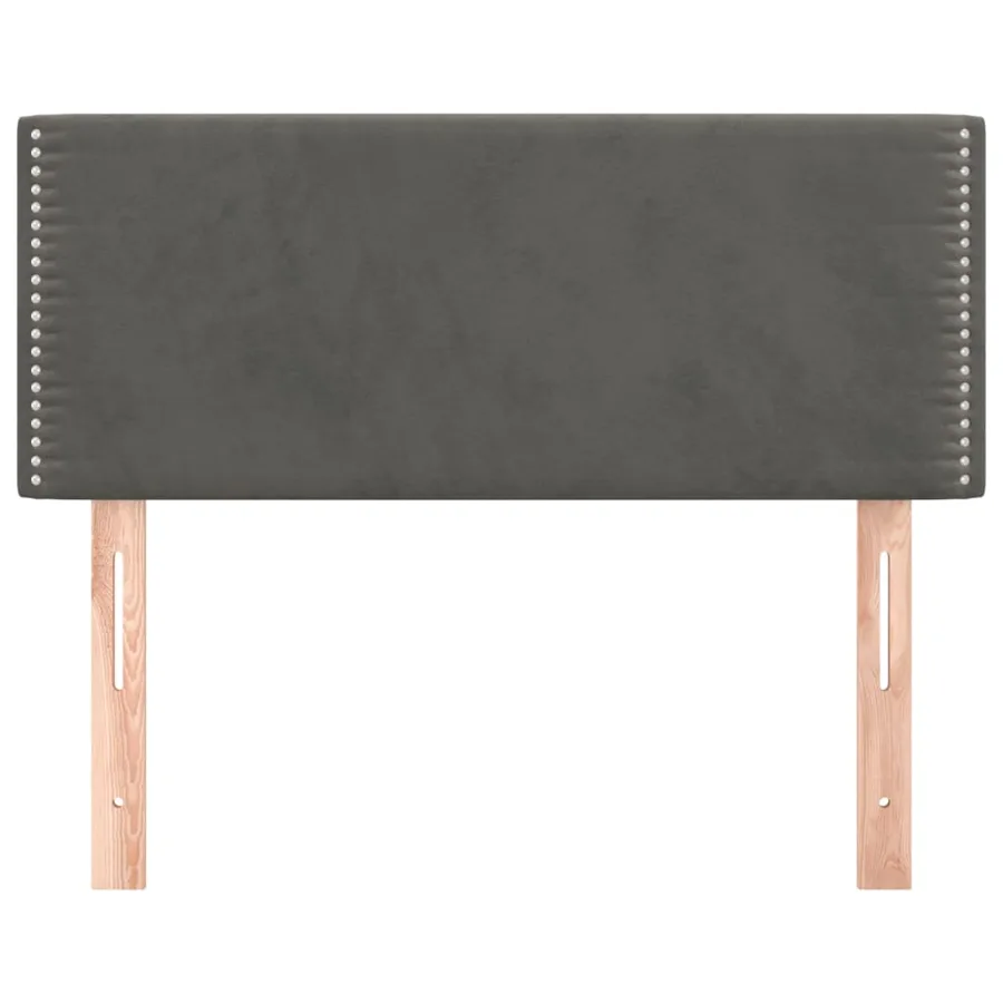 Tête de lit Gris foncé 100x5x78/88 cm Velours - 3