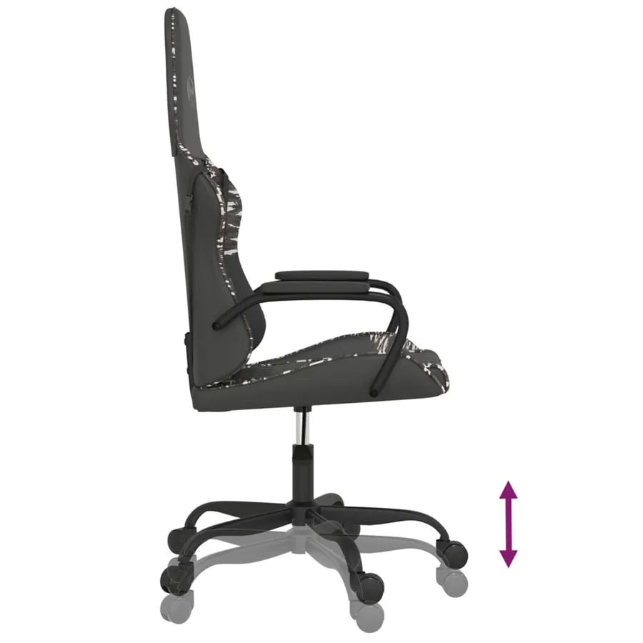 Chaise de jeu de massage Noir et camouflage Similicuir - 6
