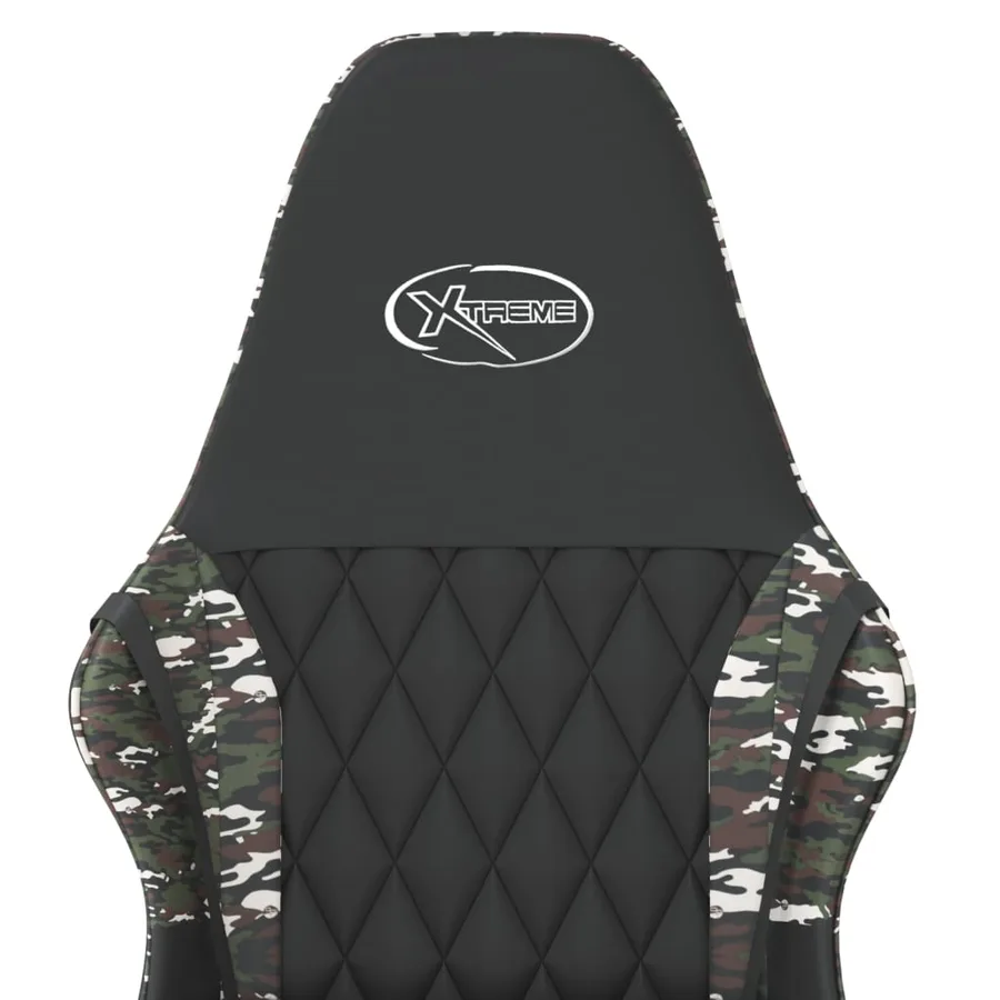 Chaise de jeu de massage Noir et camouflage Similicuir - 9