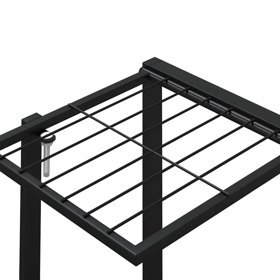 Support à plantes 94,5x25x89 cm Noir Fer - 8