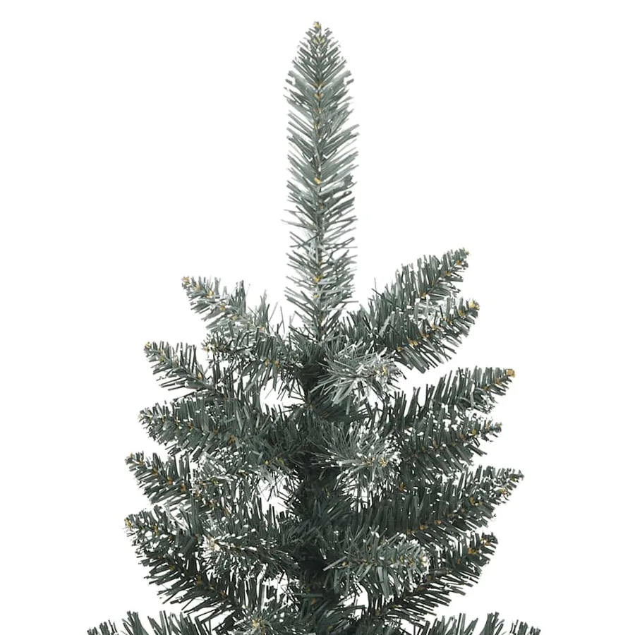 Sapin de Noël artificiel mince avec support Vert 150 cm PVC - 4