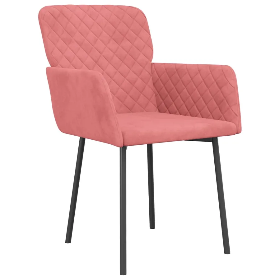 Chaises à manger lot de 2 Rose Velours - 3