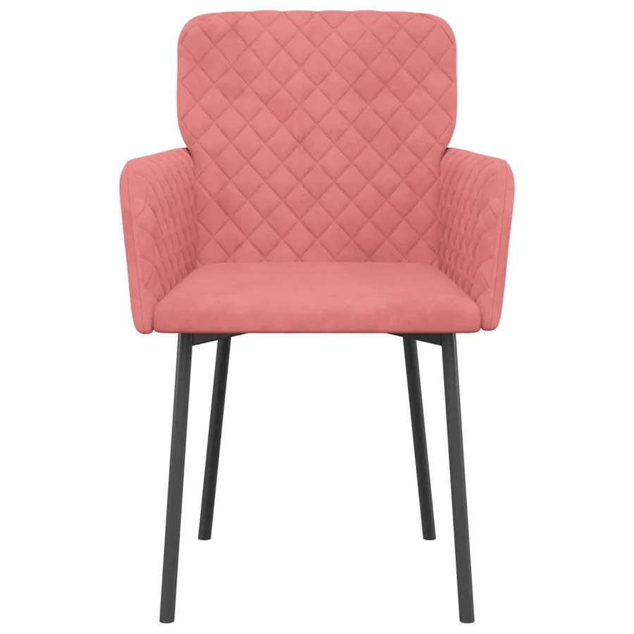 Chaises à manger lot de 2 Rose Velours - 4