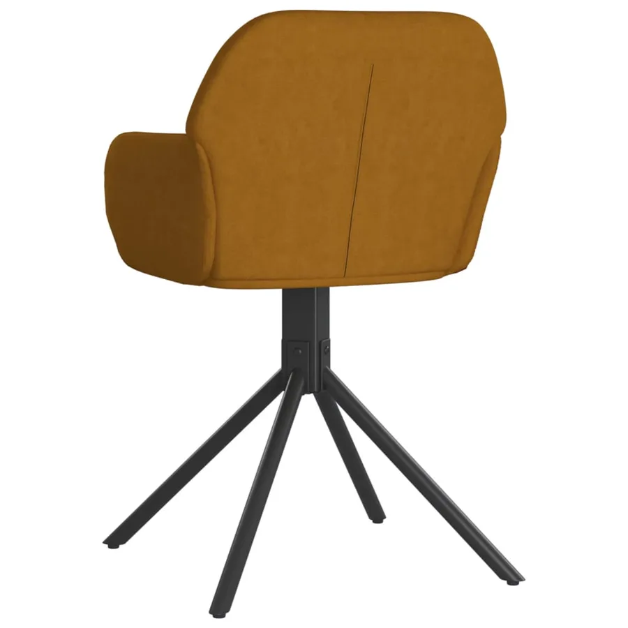 Chaises pivotantes à manger lot de 2 Marron Velours - 6