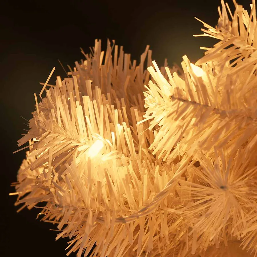 Arbre de Noël hélicoïdal pré-éclairé avec pot blanc 120 cm PVC - 8