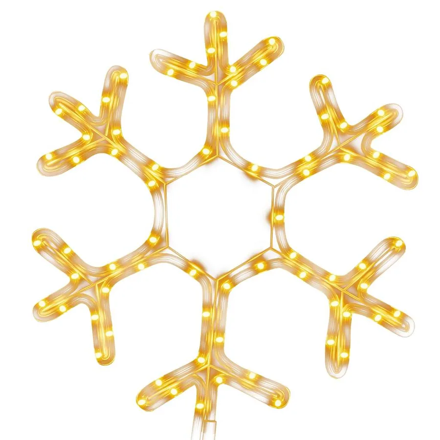 Figure de flocon de neige de Noël et 72 LED Blanc chaud 38x37cm - 2