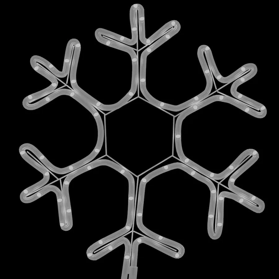 Figure de flocon de neige de Noël et 72 LED Blanc chaud 38x37cm - 4