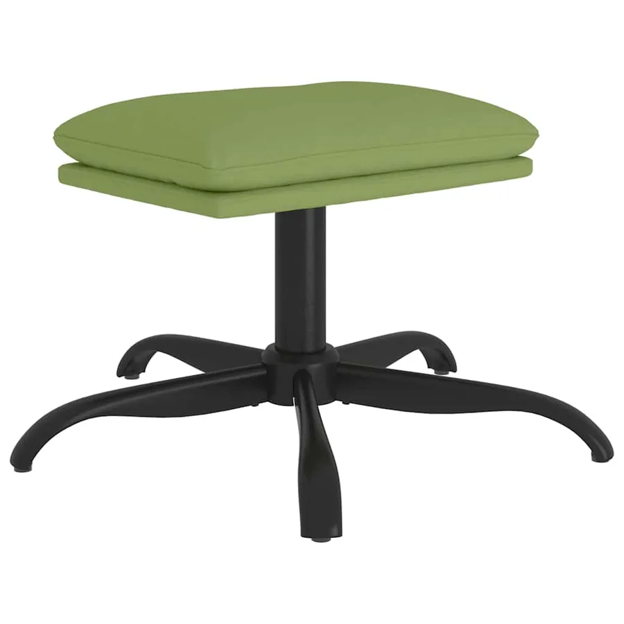 Repose-pied Vert clair 60x60x36 cm Velours - 2