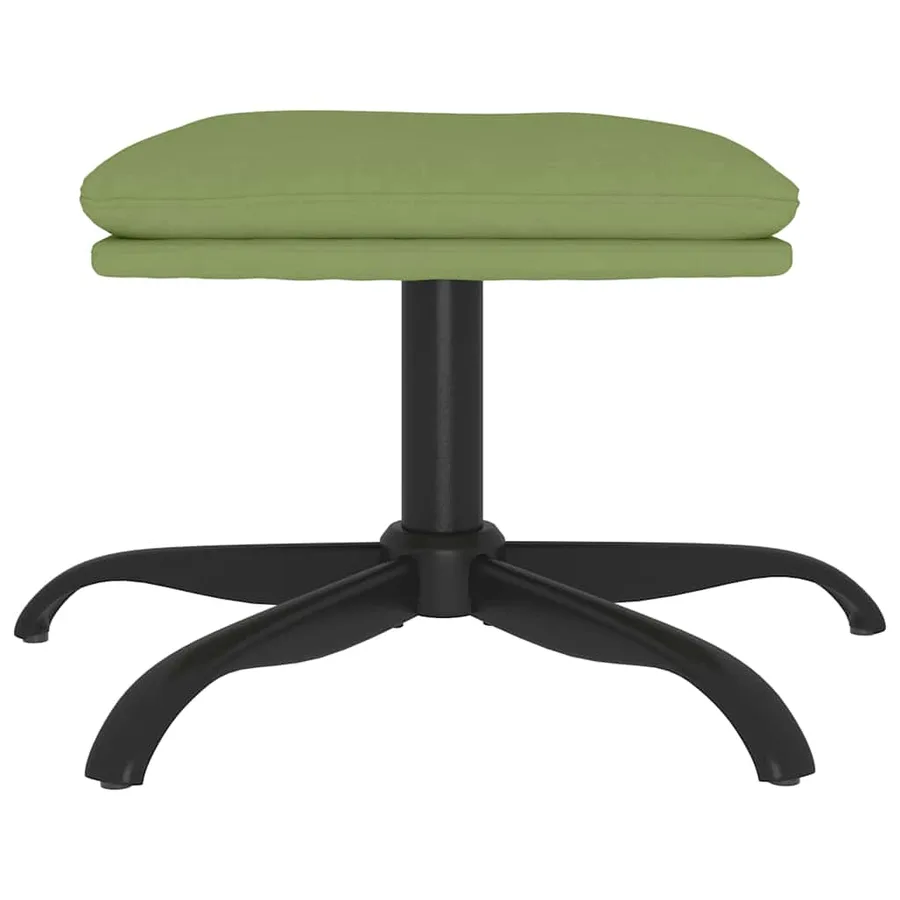 Repose-pied Vert clair 60x60x36 cm Velours - 3