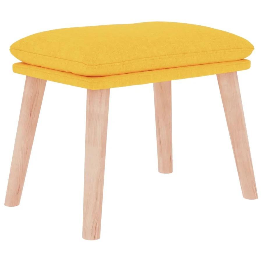 Repose-pied Jaune moutarde 45x29,5x35 cm Tissu - 2