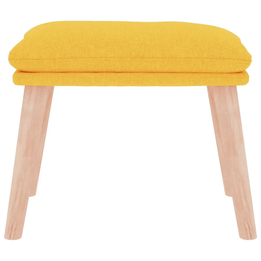 Repose-pied Jaune moutarde 45x29,5x35 cm Tissu - 3