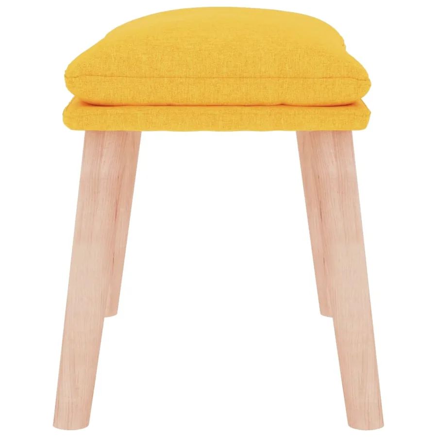 Repose-pied Jaune moutarde 45x29,5x35 cm Tissu - 4