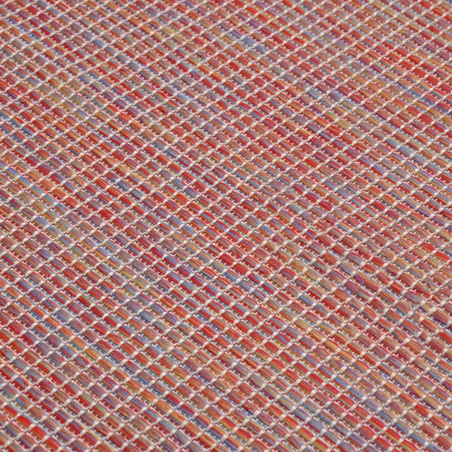 Tapis à tissage plat d'extérieur 80x250 cm Rouge - 5