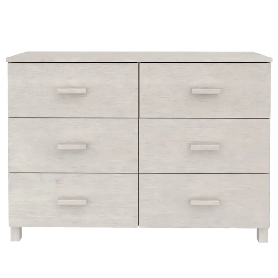 Buffet MOLDE Blanc 113x40x80 cm Bois massif de pin - 5