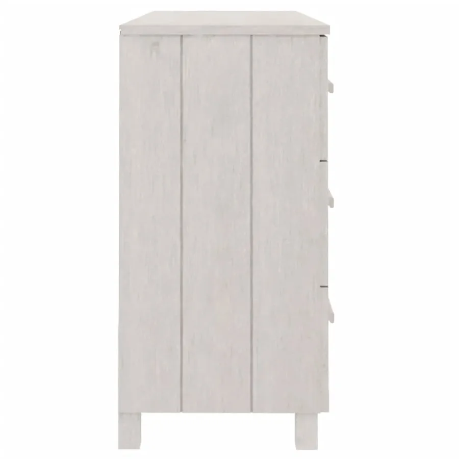 Buffet MOLDE Blanc 113x40x80 cm Bois massif de pin - 6