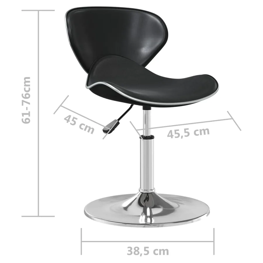 Tabouret de bar Noir Similicuir - 9