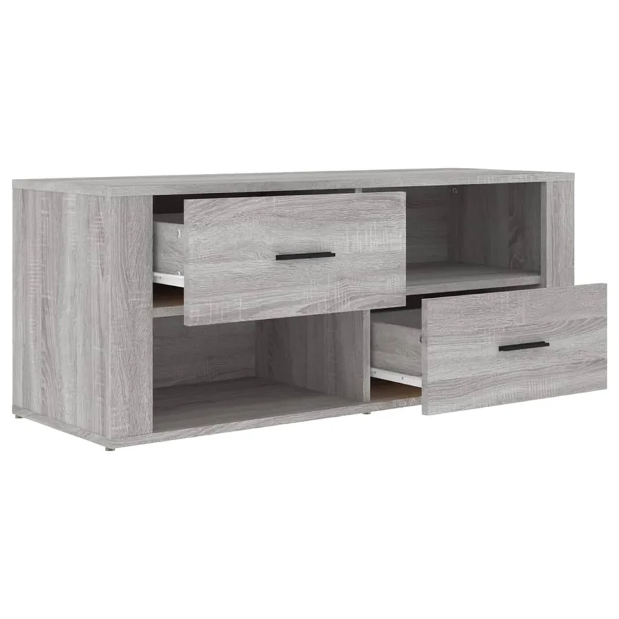 Meuble TV Sonoma gris 100x35x40 cm Bois d'ingénierie - 7