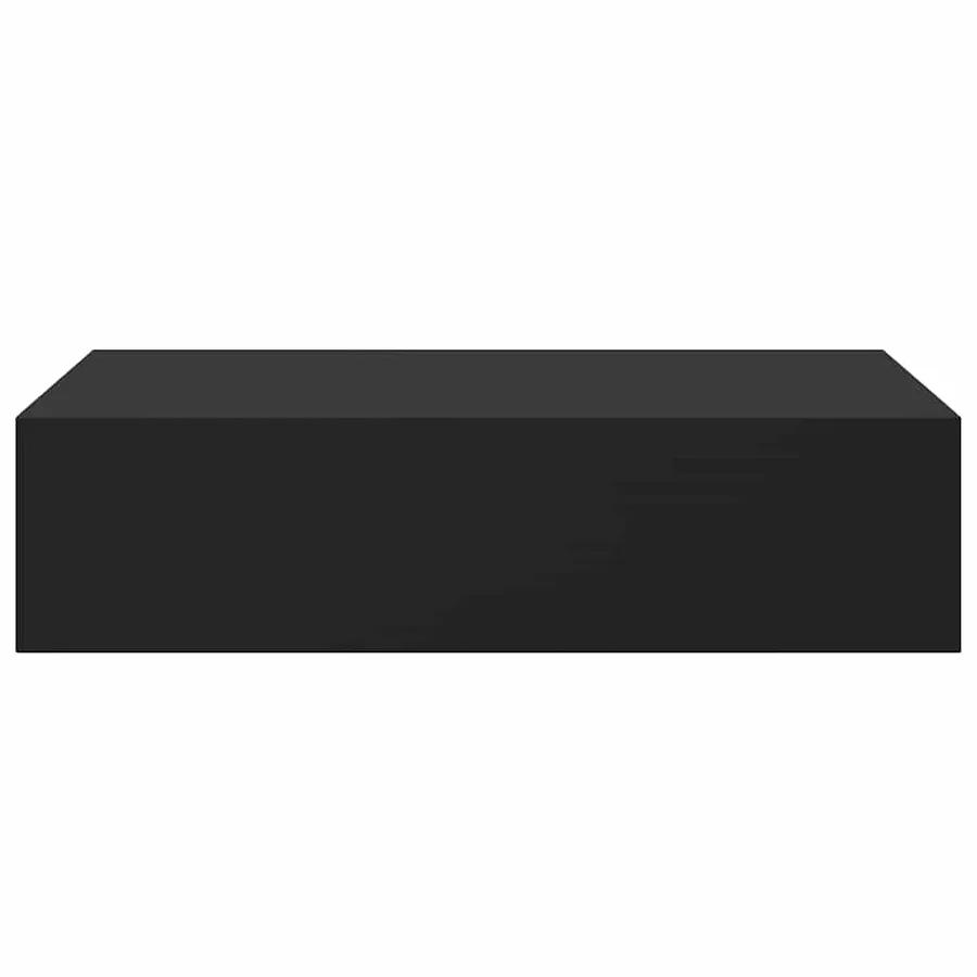 Étagère à tiroir murale noir 40x23,5x10 cm MDF - 6