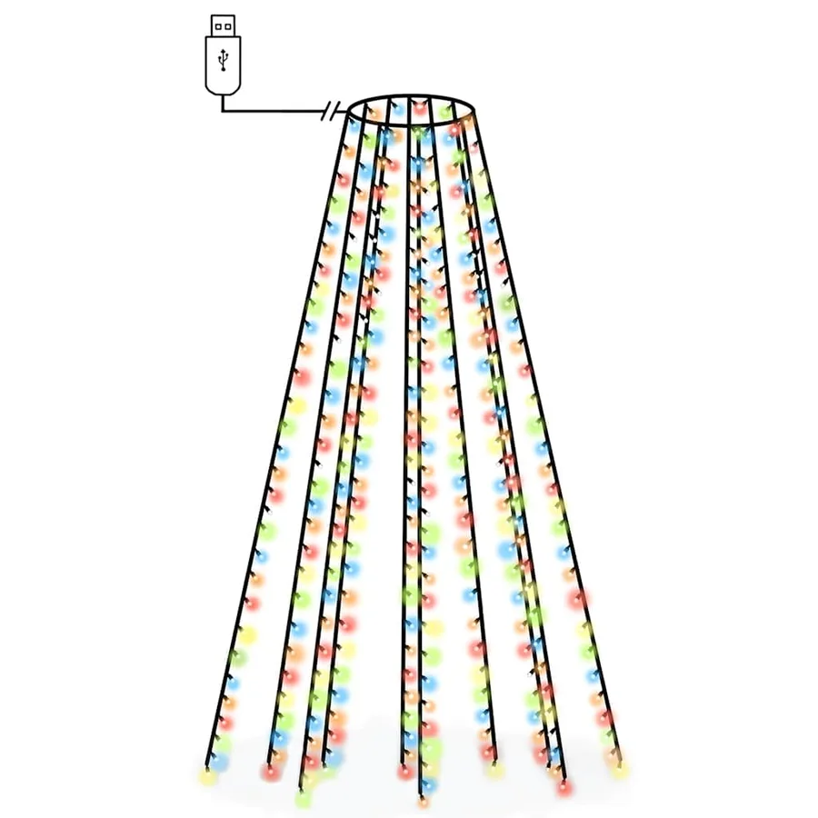 Guirlande lumineuse d'arbre de Noël 250 LED colorées 250 cm - 2