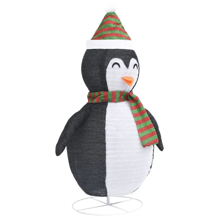 Décoration de Noël pingouin à LED Tissu de luxe 60 cm - 6