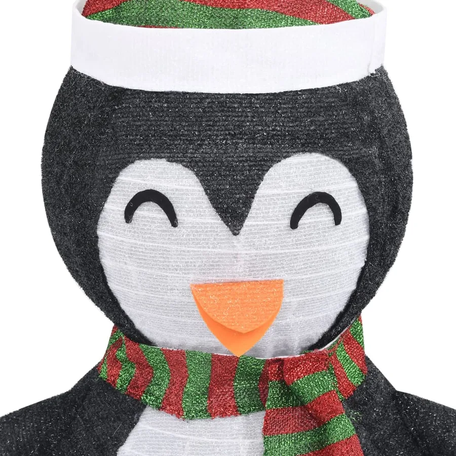 Décoration de Noël pingouin à LED Tissu de luxe 60 cm - 7