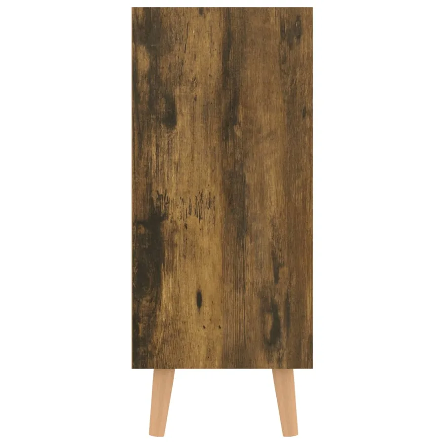 Buffet chêne fumé 90x30x72 cm bois d'ingénierie - 4