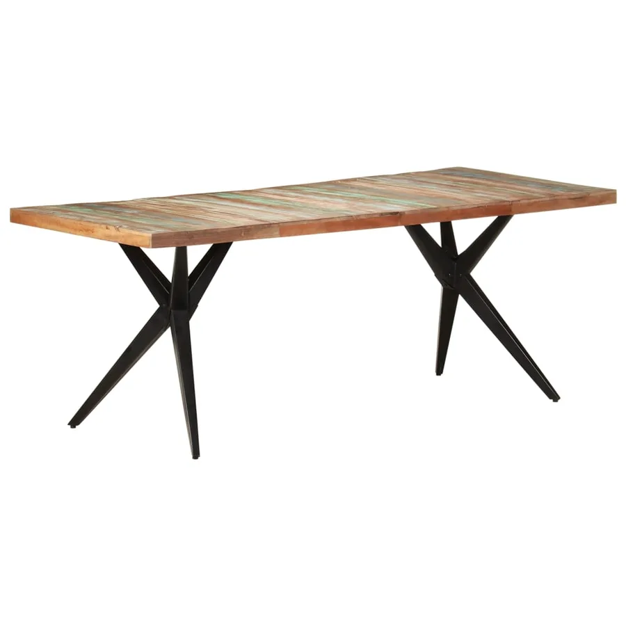 Table à manger 200x90x76 cm Bois de récupération massif - 10