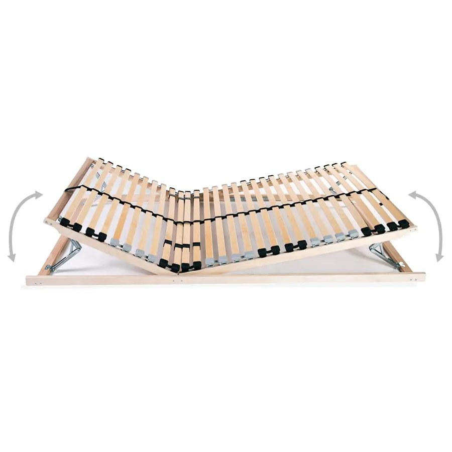 Sommier à lattes sans matelas avec 28 lattes 7 zones 80x200 cm - 2