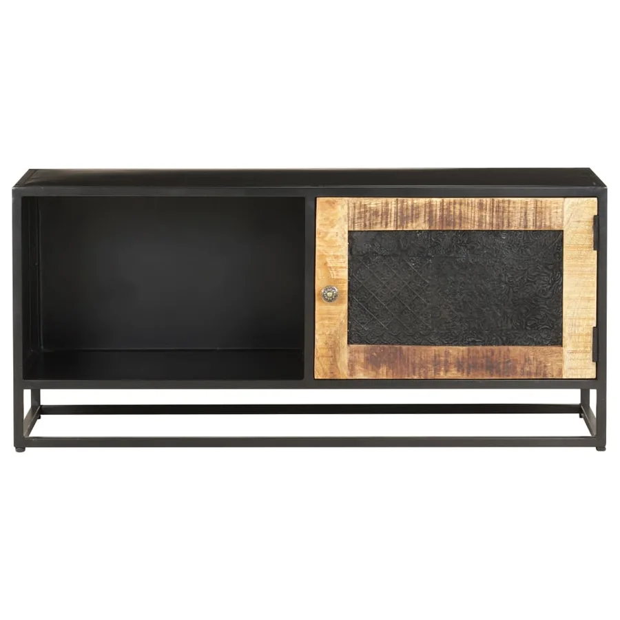 Meuble TV 90x30x40 cm Bois de manguier brut - 2