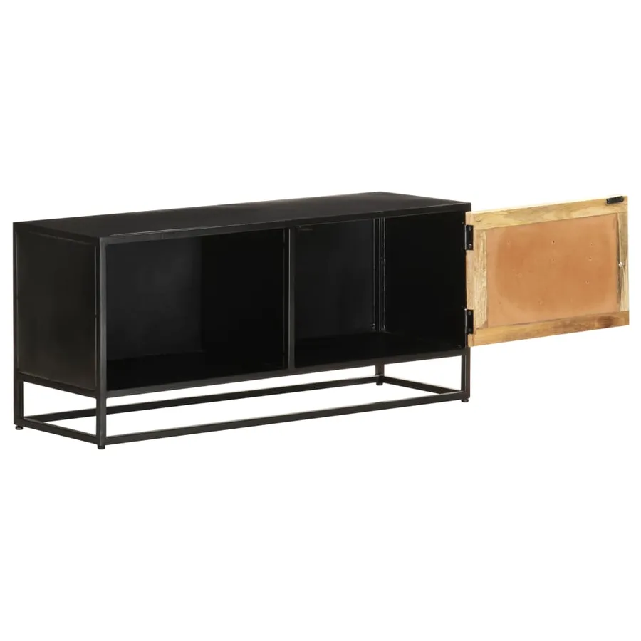 Meuble TV 90x30x40 cm Bois de manguier brut - 3