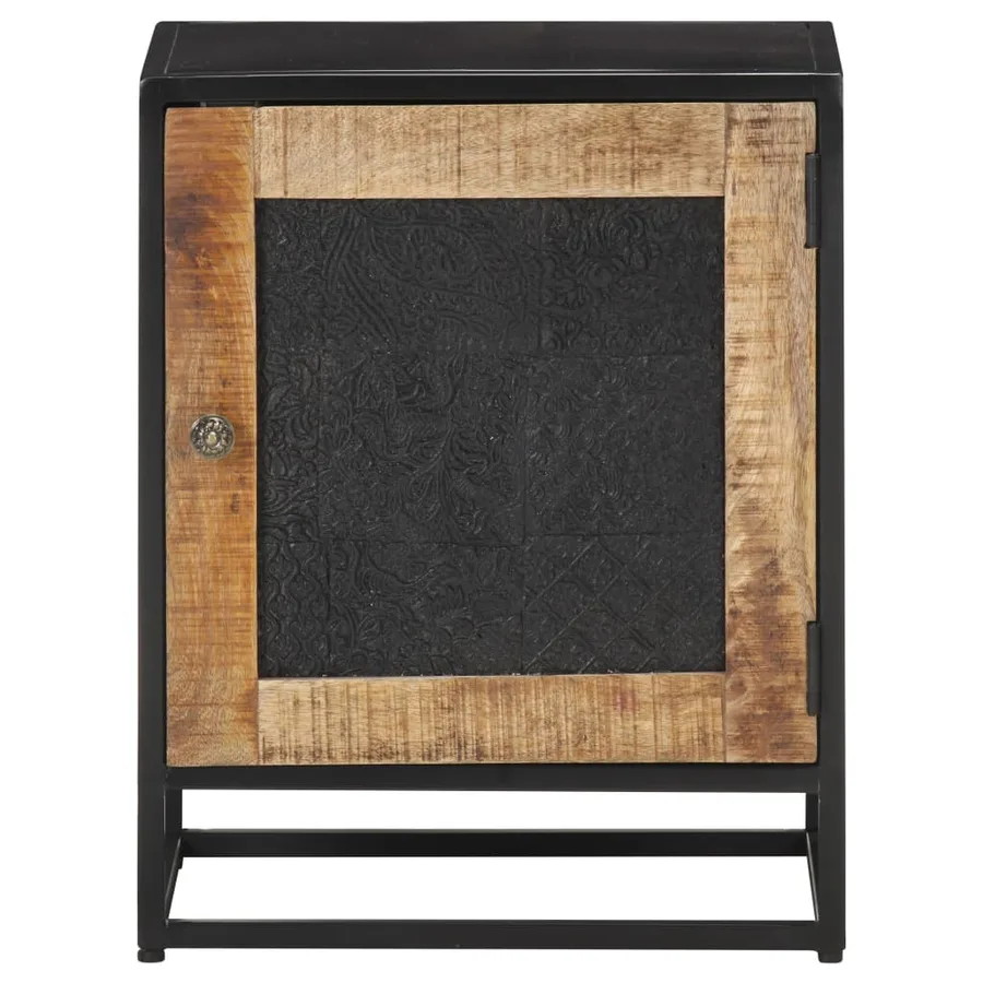Table de chevet 40x30x50 cm Bois de manguier brut - 2