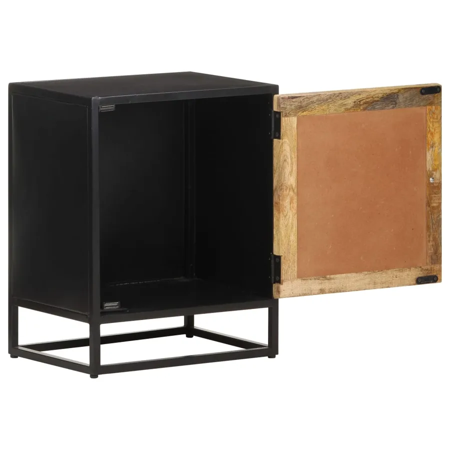 Table de chevet 40x30x50 cm Bois de manguier brut - 3