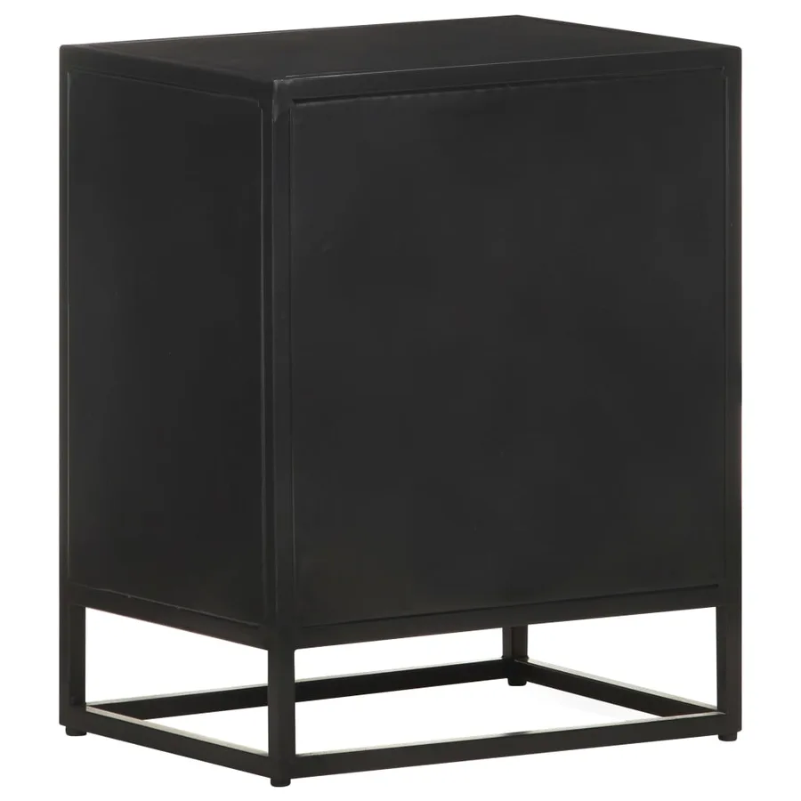 Table de chevet 40x30x50 cm Bois de manguier brut - 4
