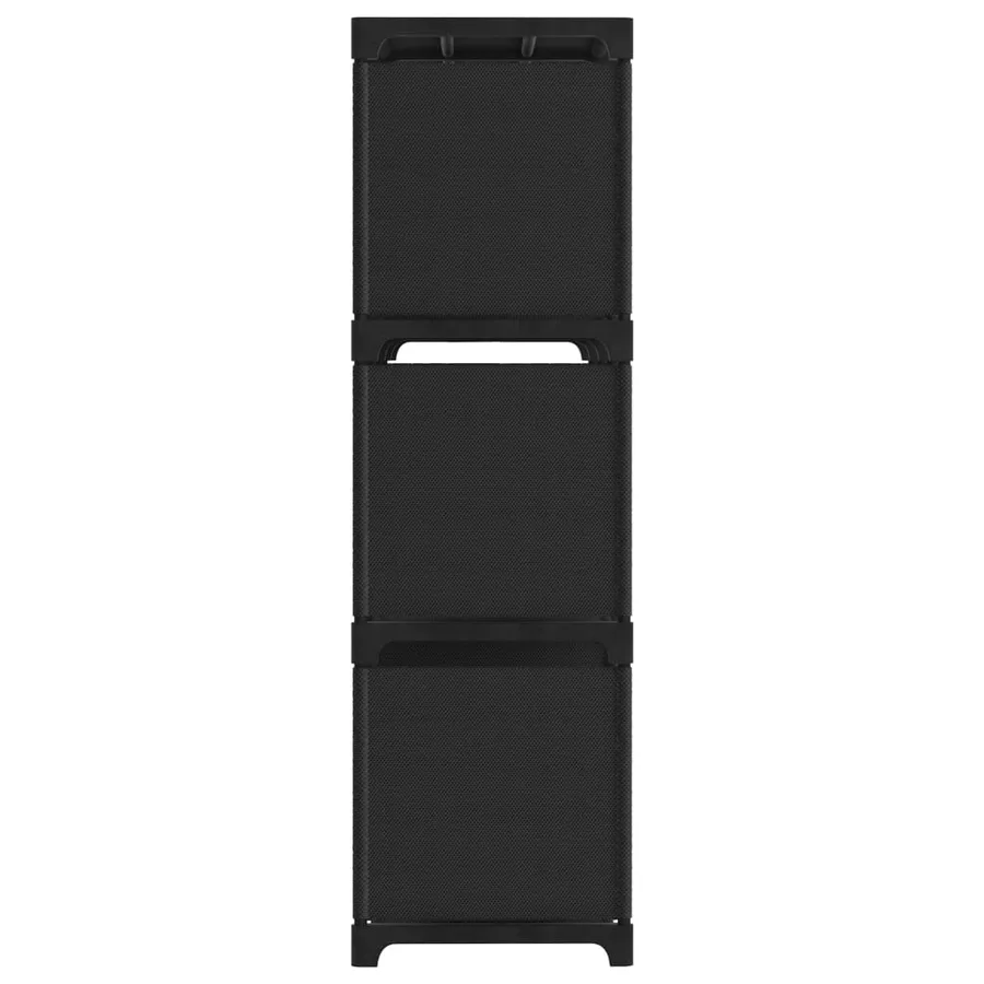 Étagère d'affichage 9 cubes Noir 103x30x107,5 cm Tissu - 3