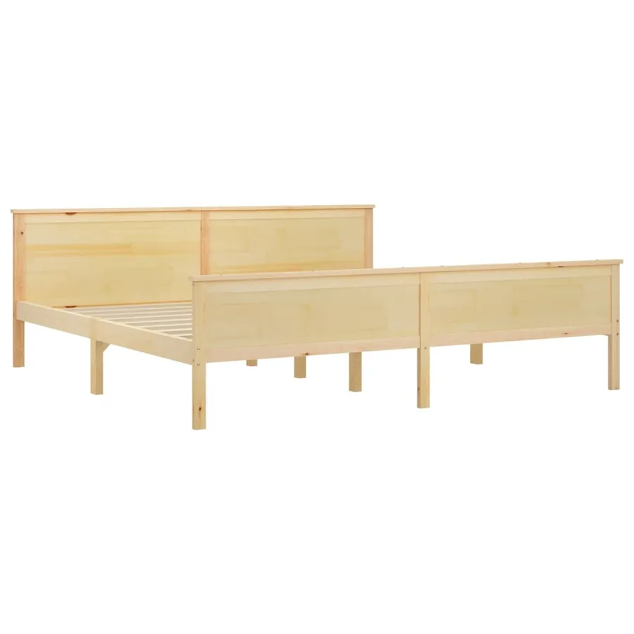 Cadre de lit sans matelas bois massif de pin 200x200 cm - 3