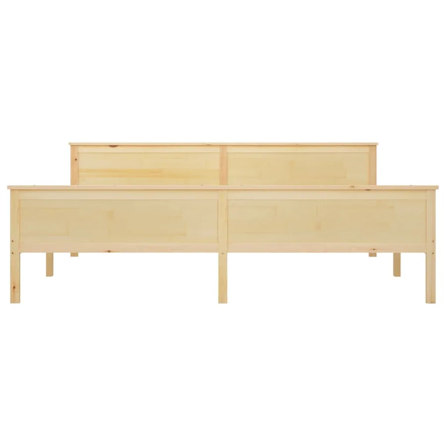 Cadre de lit sans matelas bois massif de pin 200x200 cm - 4