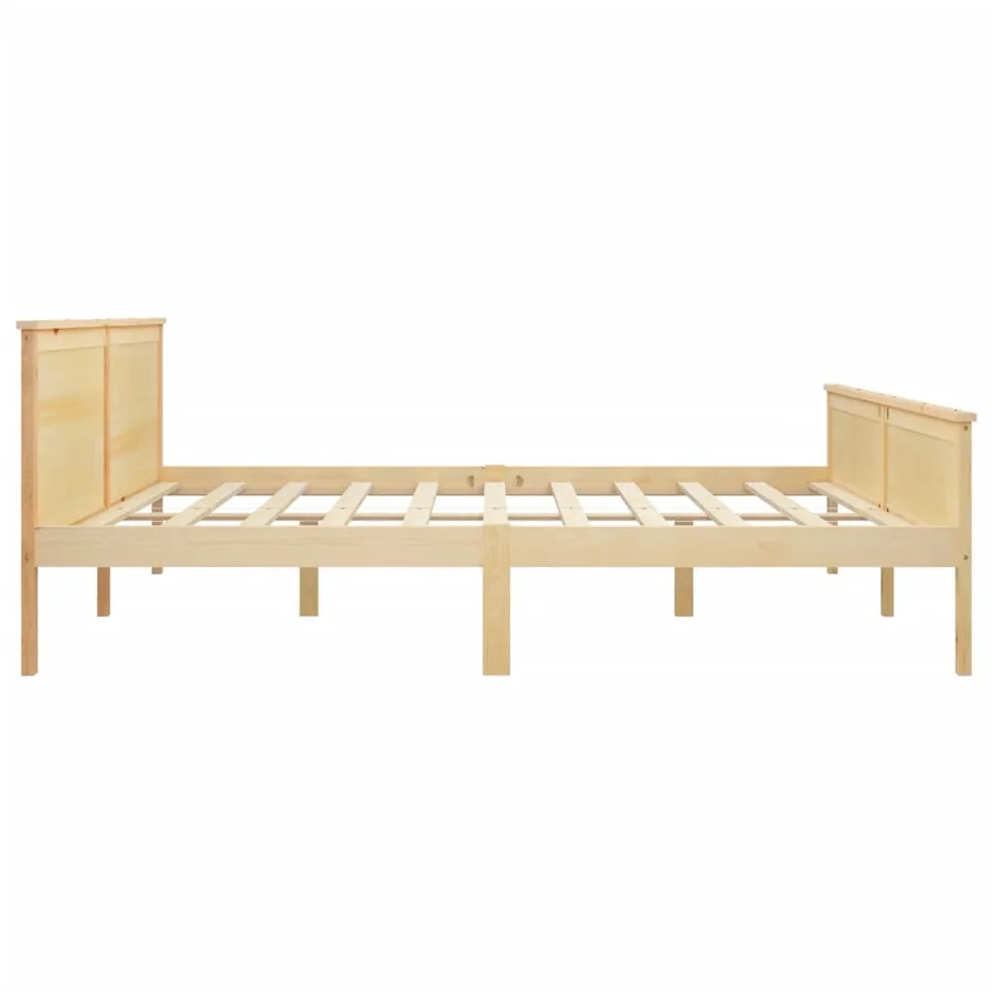 Cadre de lit sans matelas bois massif de pin 200x200 cm - 5