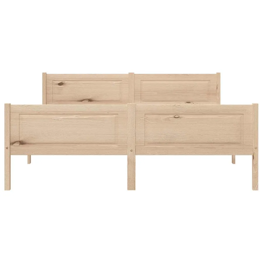 Cadre de lit sans matelas bois de pin massif 120x200 cm - 3