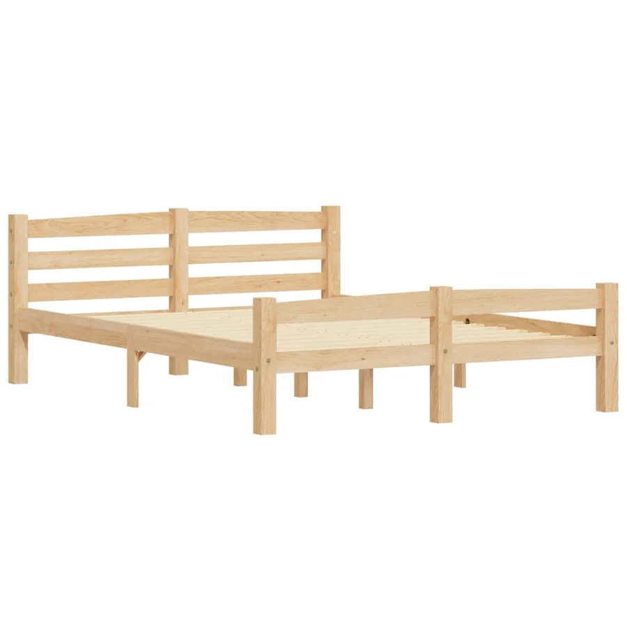 Cadre de lit sans matelas bois massif de pin 140x200 cm - 3