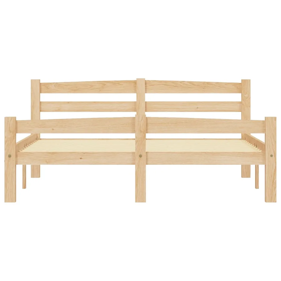 Cadre de lit sans matelas bois massif de pin 140x200 cm - 4