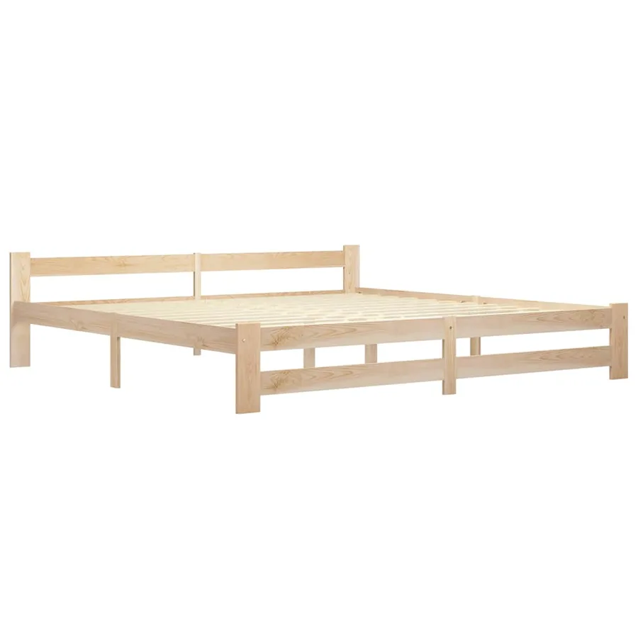 Cadre de lit sans matelas bois massif de pin 200x200 cm - 2