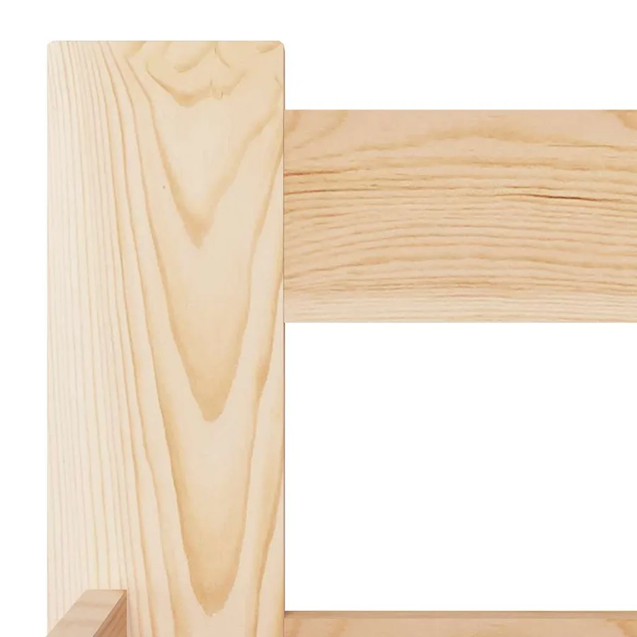 Cadre de lit sans matelas bois massif de pin 200x200 cm - 4