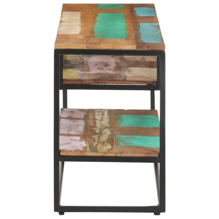 Meuble TV 130x30x45 cm Bois de récupération massif - 3