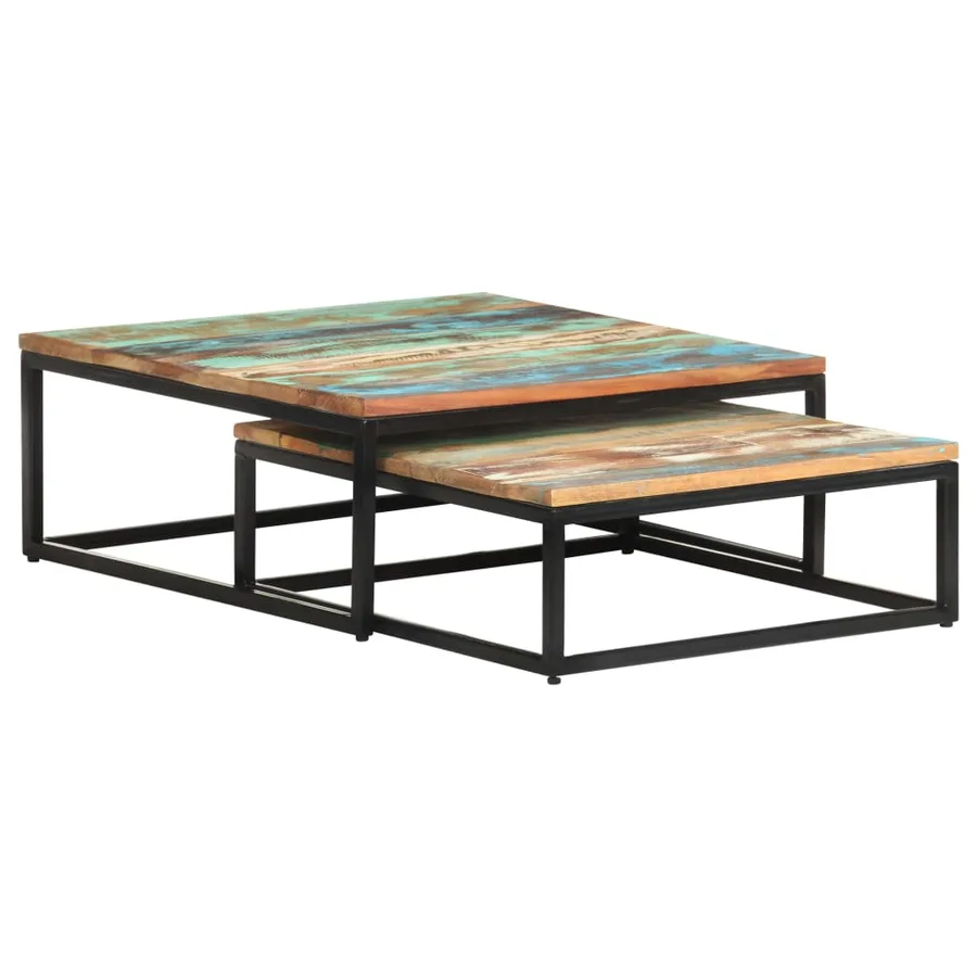 Tables basses gigognes 2 pcs Bois de récupération massif - 10