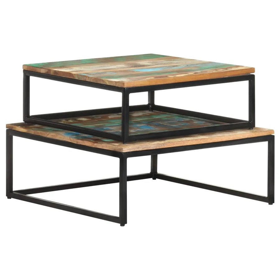 Tables basses gigognes 2 pcs Bois de récupération massif - 2