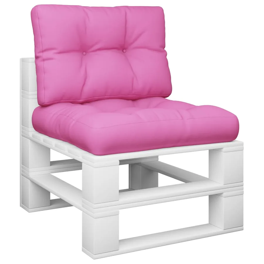 Coussins de palette lot de 2 rose tissu - 3